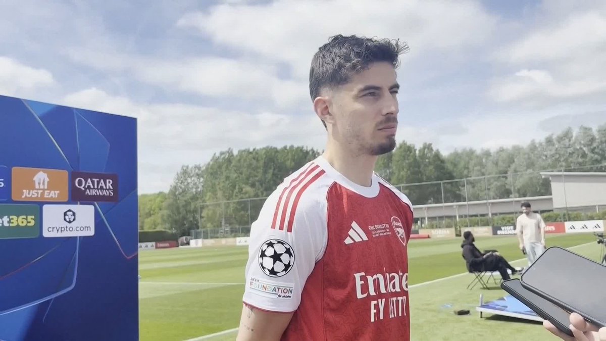 🗣️ "We are going to go on the pitch and beat them." Kai Havertz is feeling confident ahead of Arsenal's clash with PSG in the Champions League final 👀