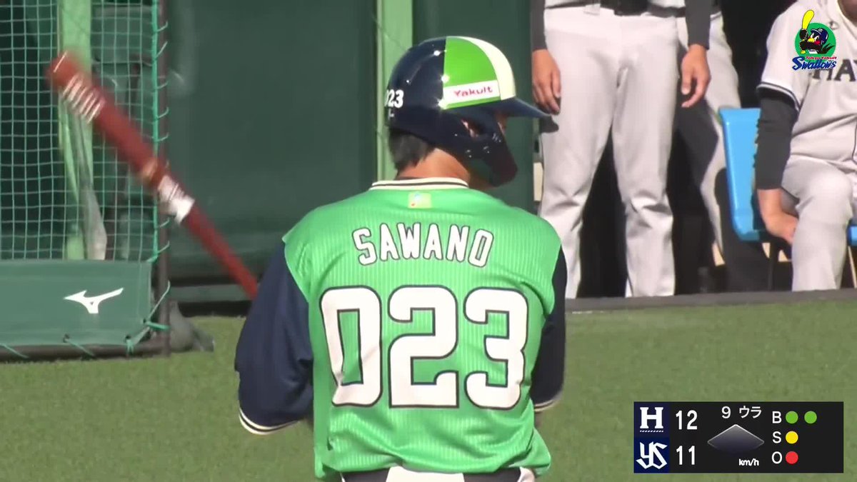 今日はこの人の日か？ 澤野聖悠 今度は逆方向への 同点となる第7号ソロホームラン！ ⚾ヤクルト×ハヤテ（ファーム） #swallows #だったらDAZN