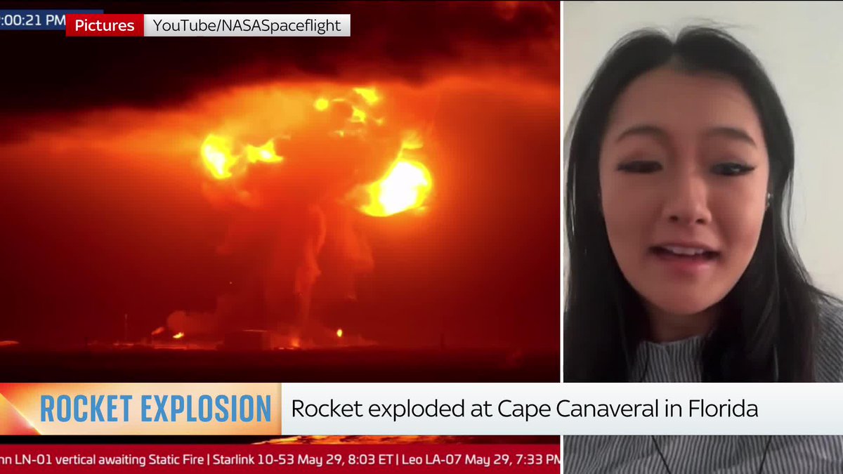 Astrophysicist Dr Maggie Lieu (Dr Maggie Lieu) tells Sky’s Leah Boleto the Blue Origin rocket explosion is a “massive setback” and will take months for them to recover as the whole launch facility has gone.