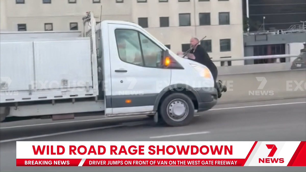 BREAKING: 7NEWS has extraordinary pictures of a wild road rage showdown that has played out in front of stunned motorists on the West Gate. Rochelle Brown has the details.