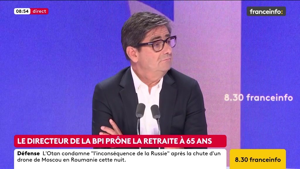 🔴 Le directeur de la BPI prône la retraite à 65 ans ➡️"La France est le seul pays où les retraités ont le même niveau de vie que les actifs [...] La France est un pays où une part écrasante de l’épargne est détenue par les retraités", dit Nicolas Dufourcq, dir. général de la BPI