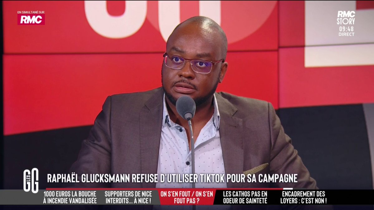 🔴 Raphaël Glucksmann refuse d'utiliser TikTok pour sa campagne 🗣️ Le coup de gueule d'Abel Boyi: "Il ne connaît pas son sujet. Tout le monde s'en fout de sa campagne. Il n'y a que lui et ses chats qui pensent qu'il est important. On se passerait bien de lui pour 2027."