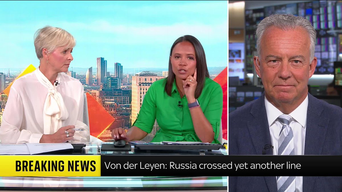 Sky’s military analyst Sean Bell reacts to a Russian drone striking a block of flats in Romania and discusses the threat the United Kingdom faces from Russia, saying: “Bluntly, we are ill-prepared.”