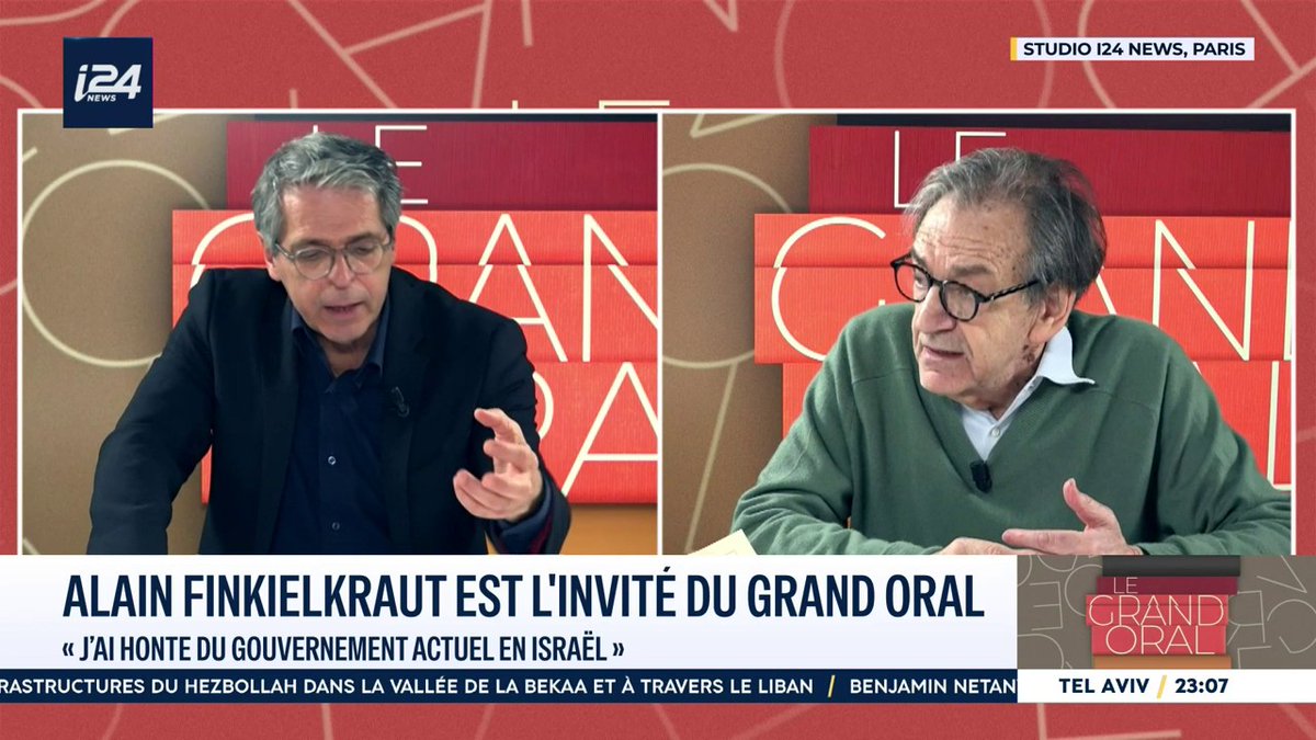 💬 « Comparer Gaza au ghetto de Varsovie est absolument dégoûtant. Le Hamas a toujours eu le choix de déposer les armes », Alain Finkielkraut, invité du #GrandOral