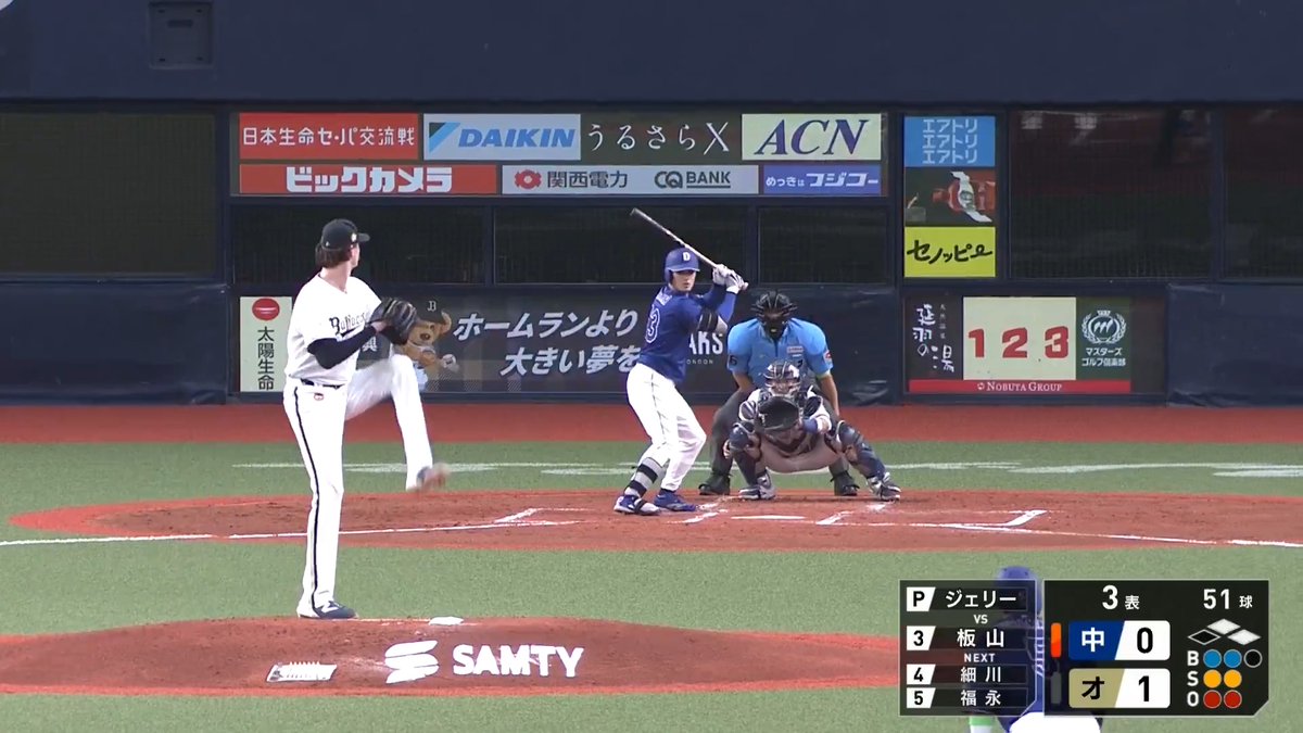オリックス ジェリー 投手が5.2回1失点の投球💪 来日最多の9奪三振🔥 👇日本生命セ・パ交流戦見るならパテレ！