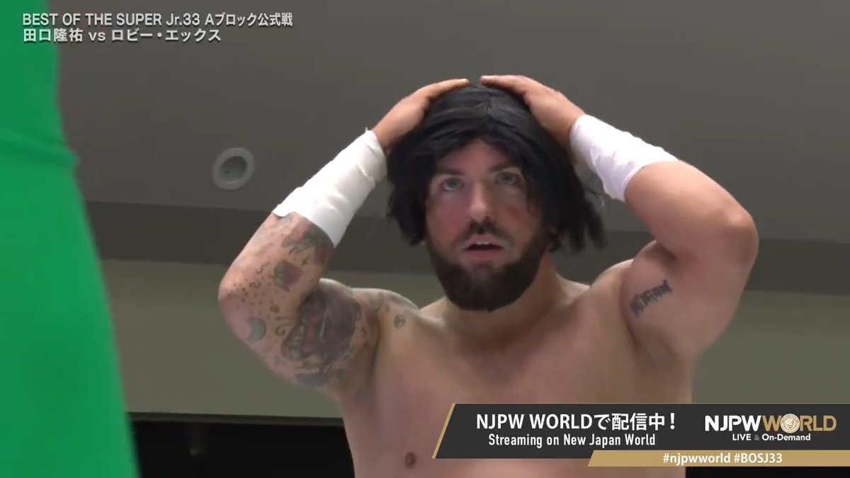🏆BEST OF THE SUPER Jr.33🪽燕市大会‼️ Aブロック公式戦‼️ 中分け🆚中分け⁉️ロビー・エックス、突然のイメチェンwww 🆚 田口隆祐(いわぬまPR大使) × Robbie X. 「NJPW WORLD」で配信中📡 視聴&登録⏩「NJPW WORLD」で検索 #njpwworld #BOSJ33