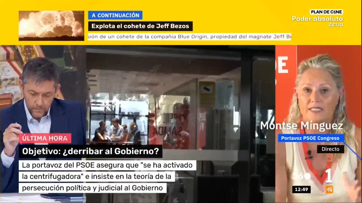 Al PSOE NO se le está investigando por financiación irregular ni por financiación ilegal. El único partido condenado por corrupción es el PP, que utiliza estrategias antidemocráticas. No sabemos cómo puede sorprender que lo digamos cuando estamos viendo cómo funcionaba la Kitchen. Montse Mínguez en Mañaneros 360