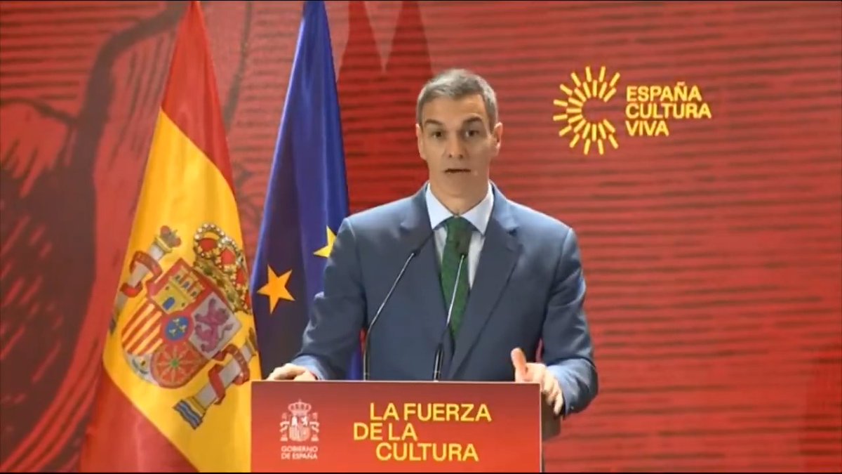 #EnDirecto | Pedro Sánchez: "En este momento en el que algunos pregonan la cultura de la fuerza, España elige el camino contrario, la fuerza de la cultura"