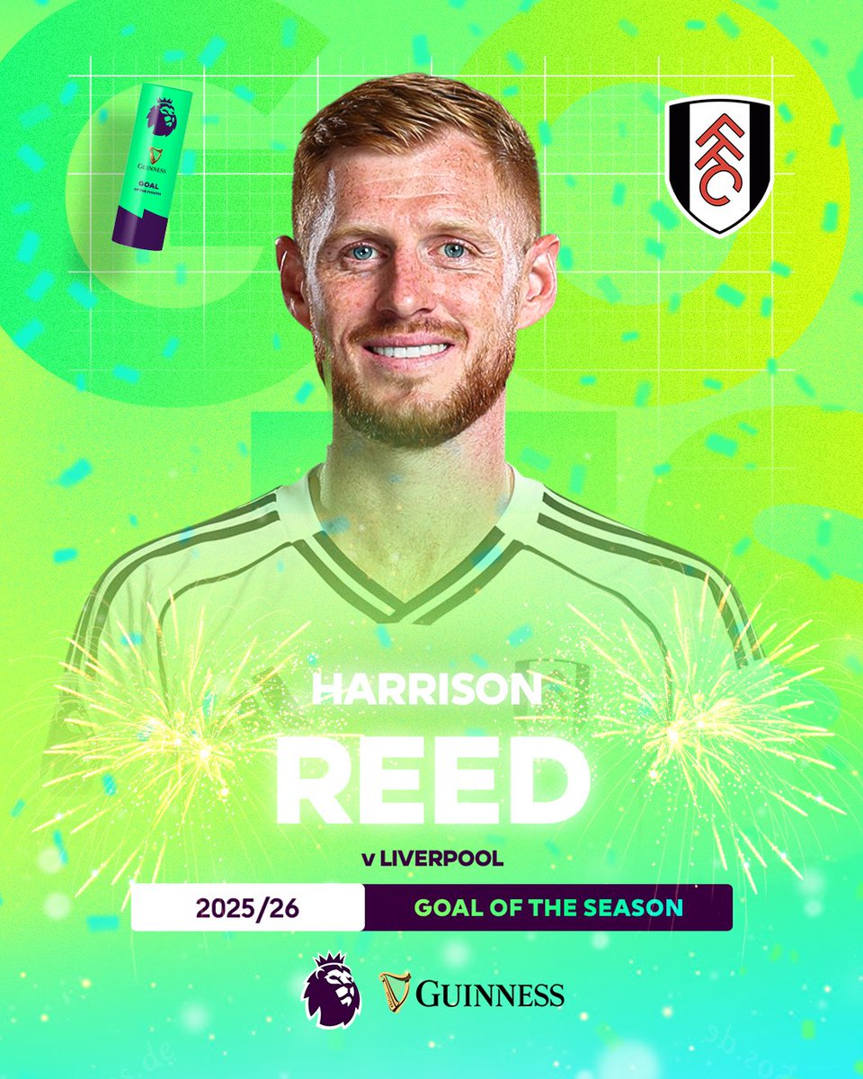 What. A. Hit. 😍 Harrison Reed's long-range stunner is Guinness Goal of the Season 💥