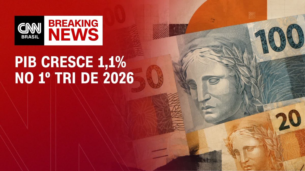 PIB cresce 1,1% no 1º tri de 2026; Assista #LiveCNNBrasil