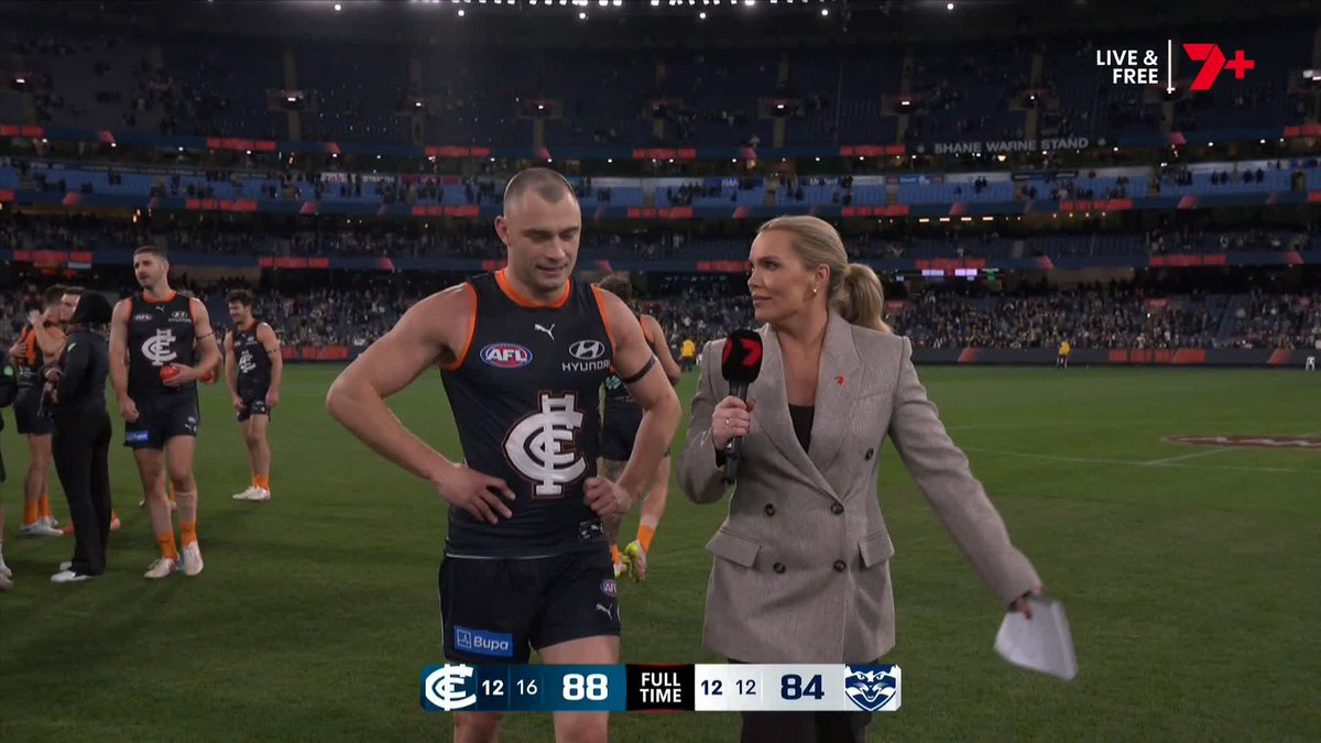 "The atmosphere out there that last five minutes felt like an earthquake." - Will Hayward #AFLBluesCats