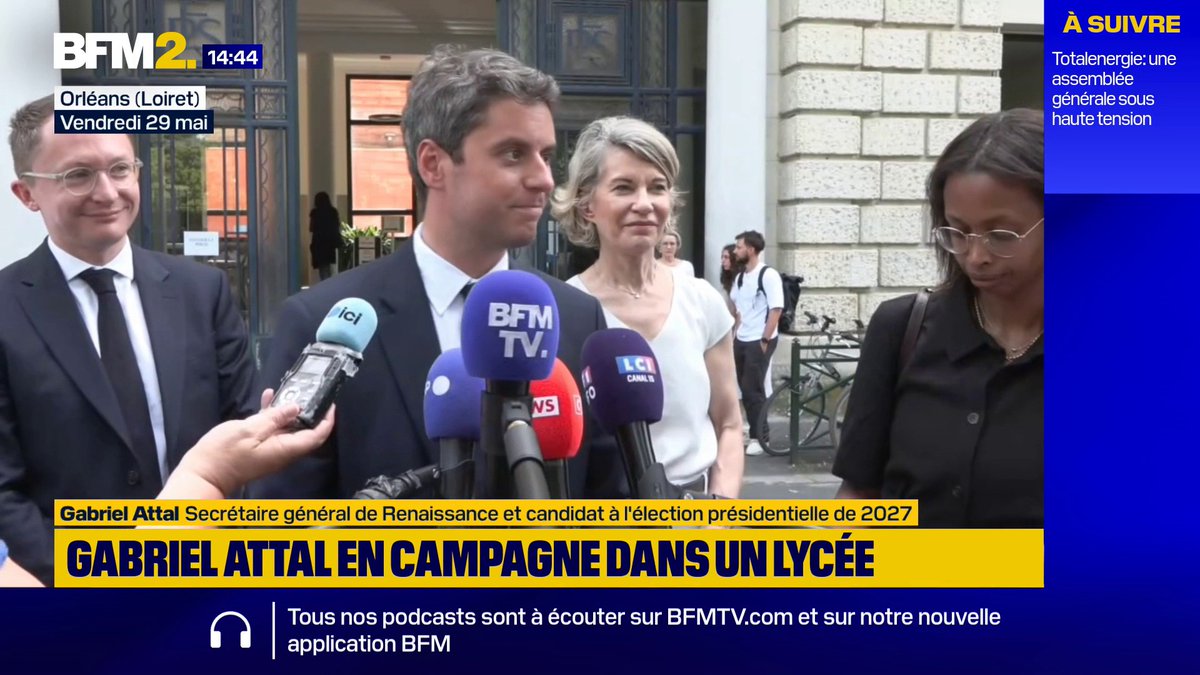 Présidentielle 2027: "Seul l'espace central est en mesure de briser la tenaille entre LFI et le RN", déclare le candidat Gabriel Attal #BFM2