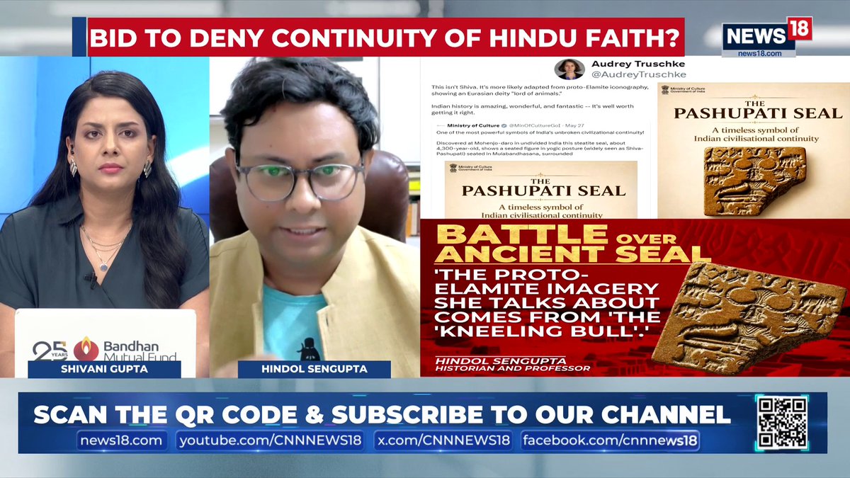 #PashupatiSeal | I often feel that when my culture is being studied by voices outside it, there is space for interpretation but not enough for our own scholars to fully respond or challenge those narratives. The dominant discourse often feels one-sided, and #Hinduism is frequently framed in a way that leaves little room for dialogue: HindolSengupta, Historian Shivani Gupta | #PlainSpeak #IndusValleyCivilization