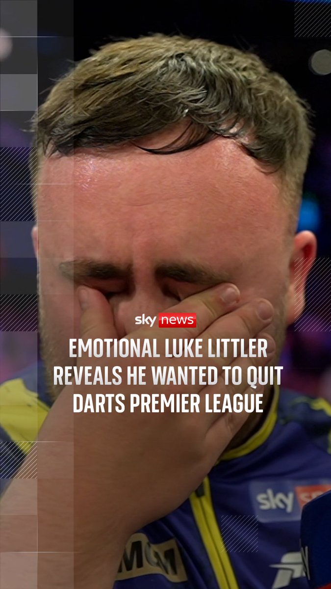 Luke Littler broke down in tears after winning Premier League Darts and revealed that he almost quit the competition. The 19-year-old has been booed at several tournaments this year and told Sky Sports that he was "down bad" at one point in the season.