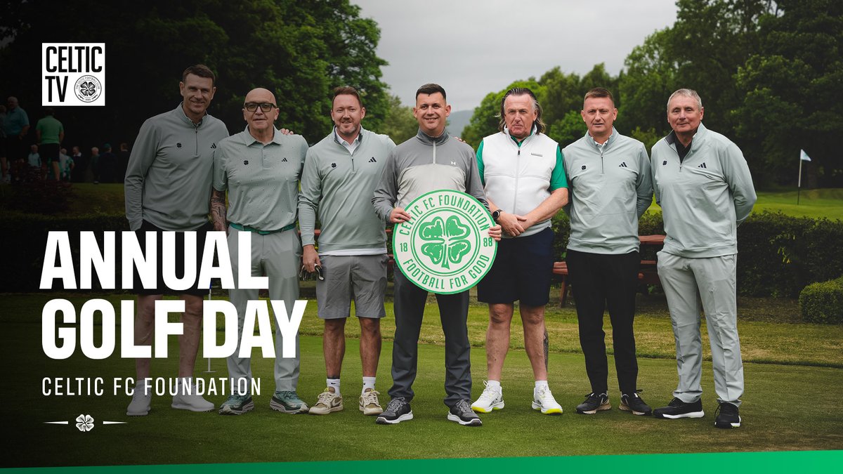 🍀🏌️‍♂️Celtic FC Foundation visited Renfrew Golf Club today for their eleventh Annual Golf Day ⛳️ Celtic TV caught up with Tony Hamilton, Stephen McManus, Derek Riordan, Tom Boyd and Aiden McGeady to talk about the work of the Foundation 💚 #CelticFC🍀🏆🏆