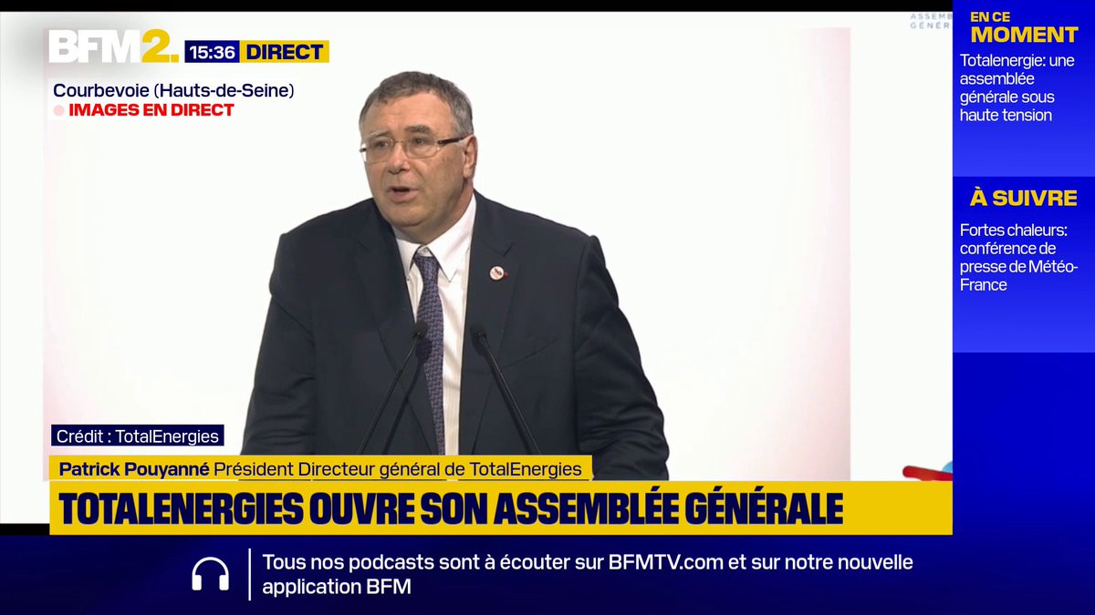 Patrick Pouyanné: "Certains ne peuvent s'empêcher de penser que TotalEnergies gagne trop d'argent. (...) TotalEnergies n'a pas à s'excuser de réussir" #BFM2