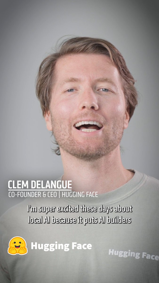 “Local AI puts AI builders back in the driver’s seat.” Hugging Face CEO Clem Delangue 🤗 on why local-first AI matters, and how AMD and Hugging Face are helping developers build faster with open-source AI.