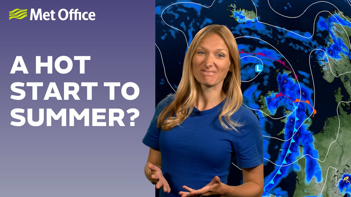 What will the first week of summer be like? 🏖️ The record breaking heatwave will come to an end this weekend, and low pressure will arrive by the start of meteorological summer on Monday. Next week will see rain, brisk winds & lower temps 🌧️ Find out more with Annie ⤵️