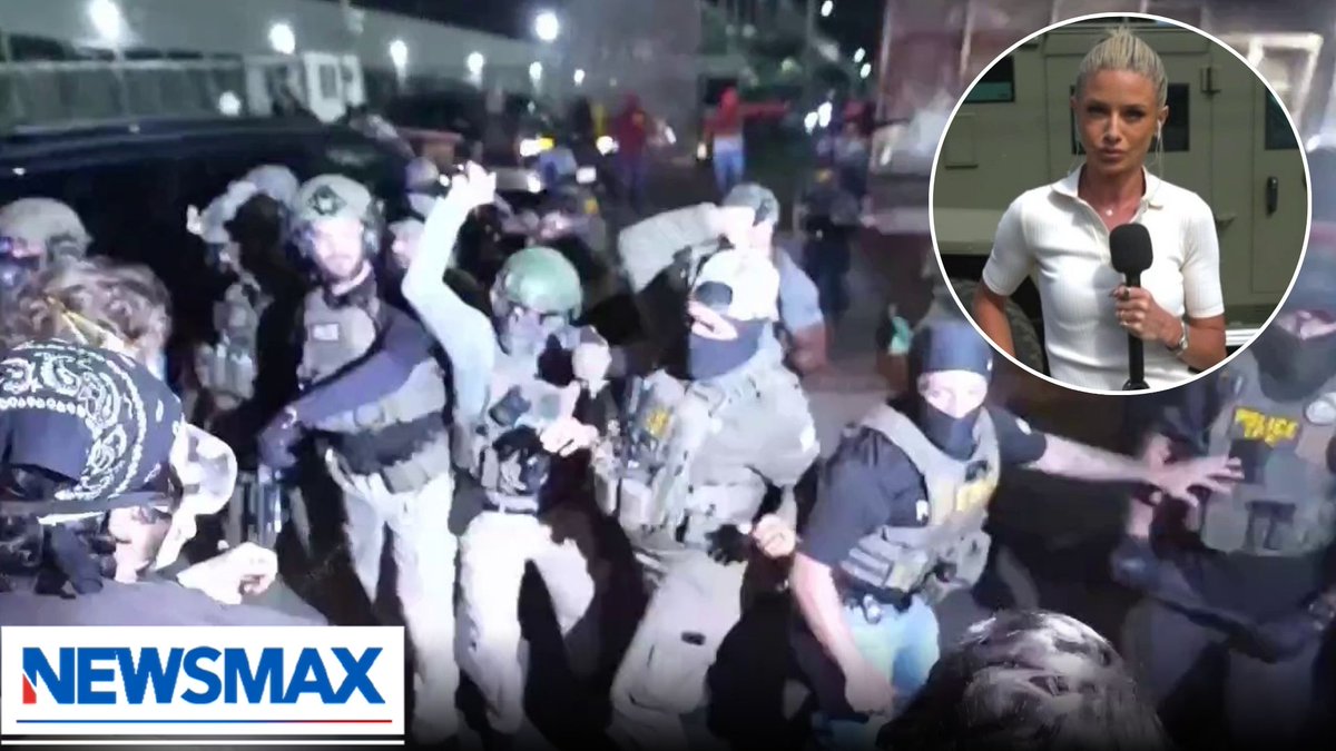 Clashes between federal agents and anti-ICE protesters continued Thursday night at the Delaney Hall ICE facility. NEWSMAX Correspondent Sarah Williamson has the latest from Newark, NJ, on “National Report.”