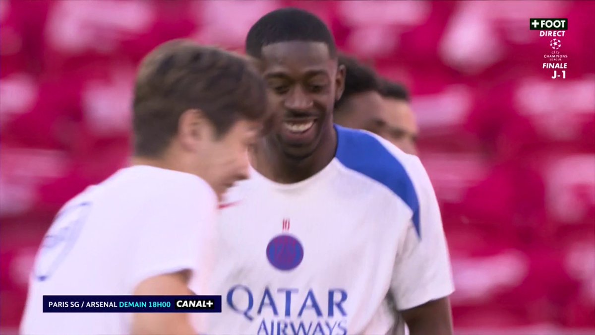 Le PSG commence son dernier entraînement collectif avant la finale dans la bonne ambiance 😂 Suivez les Parisiens préparer leur finale gratuitement en direct sur toutes nos plateformes 🖥️ #UCL