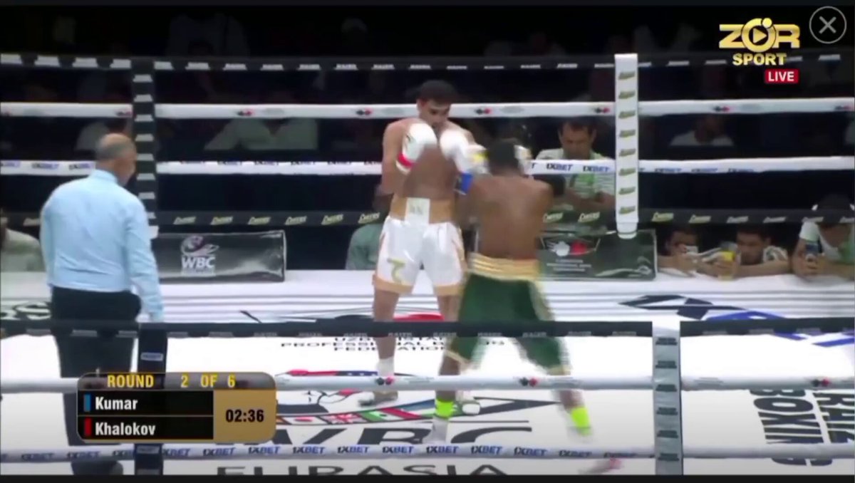 🇺🇿Olympic Gold Medalist Abdumalik Khalokov moves to 3-0 as a pro with a Round 2 KO win over Vishal Kumar in Tashkent