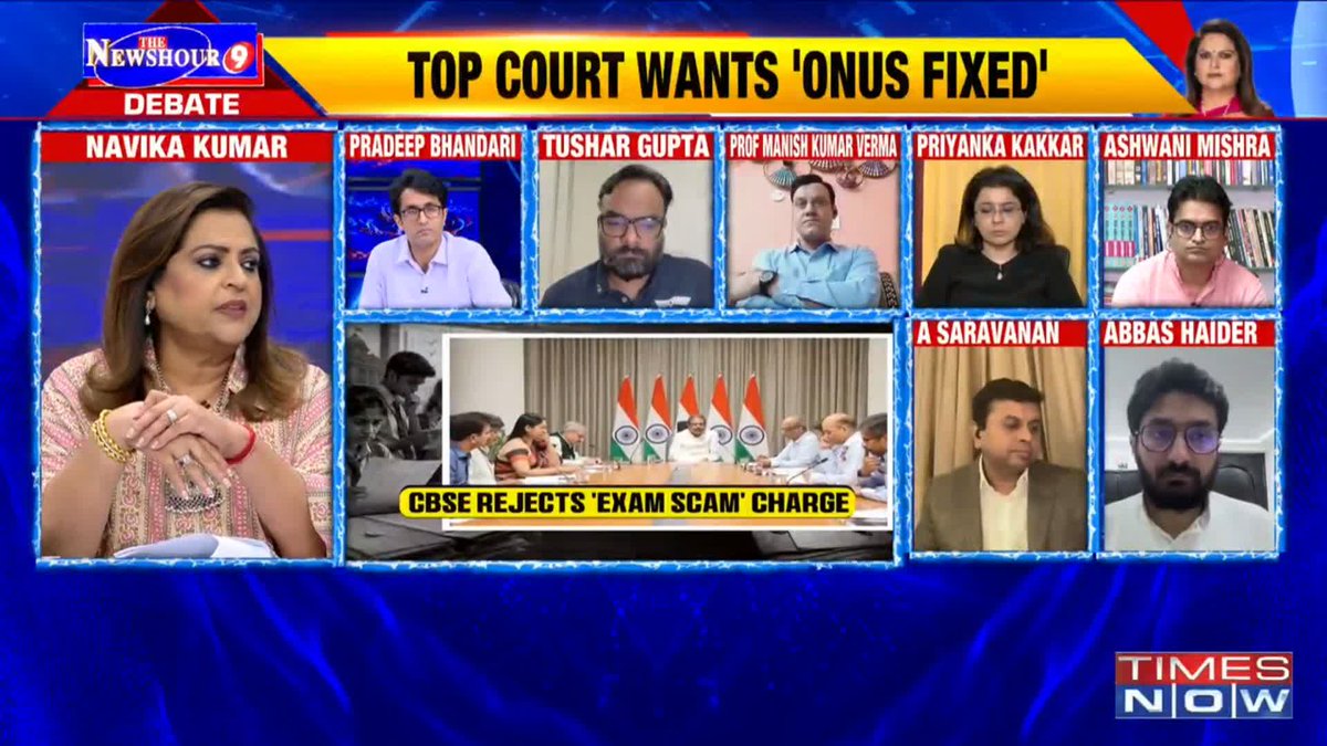 NEET to CBSE: Trust 'Crashes' In China, there is a common entrance test where regularly defence forces are used to transport the papers...: Pradeep Bhandari(प्रदीप भंडारी)🇮🇳 The system has evolved for the culprits and not for the students...: AAP's Priyanka Kakkar @TheNewshour | @NavikaKumar