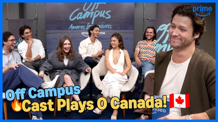 the cast of Off Campus play O Canada! with our fave, Stephen Kalyn ❤️ 🇨🇦