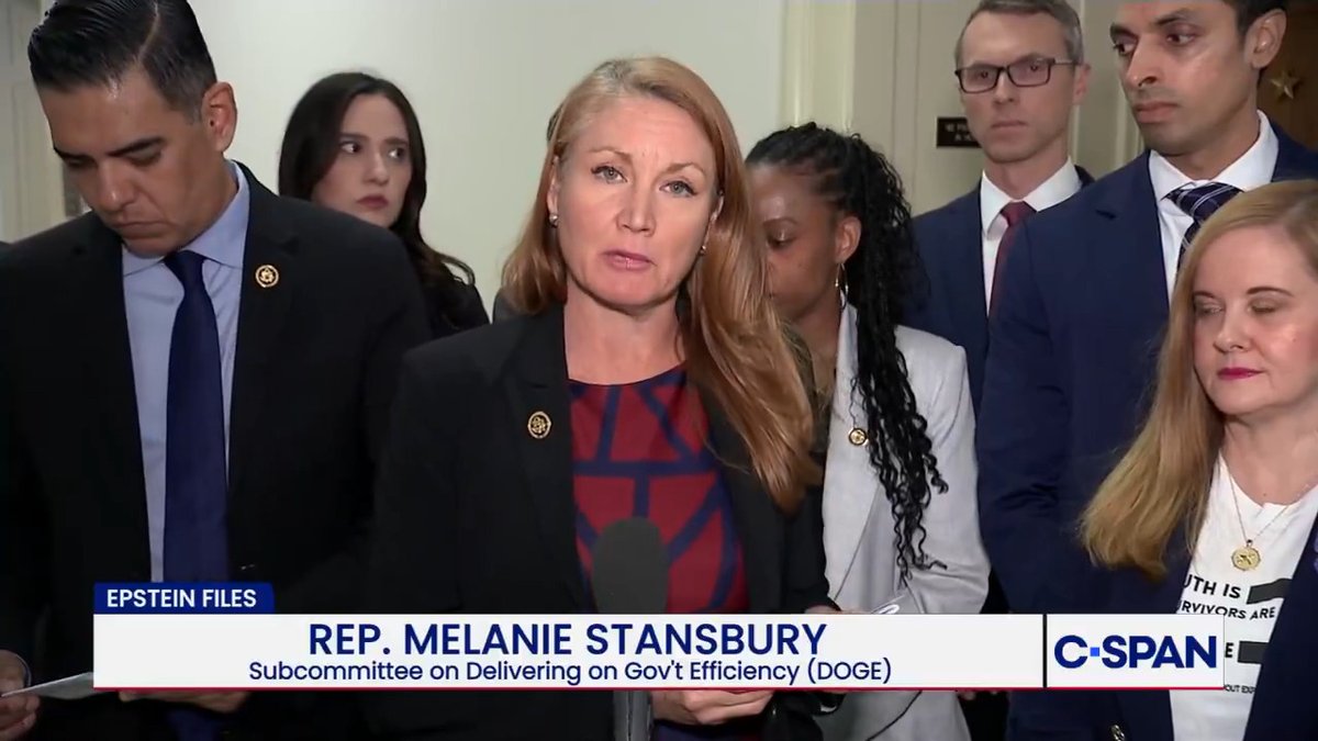 .Rep. Melanie Stansbury (D-NM): "The United States Department of Justice is intervening on behalf of Pam Bondi to stop her from answering questions about what happened in the cover-up of this case and her conversations with Donald Trump."