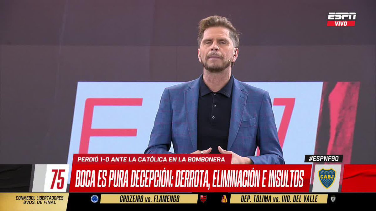 "EL HINCHA DE BOCA PERDIÓ LA FELICIDAD" El editorial del Sebastián Vignolo, tras la eliminación de Boca de la CONMEBOL #Libertadores. ▶️ Mirá #ESPNF90 en el Plan Premium de #DisneyPlus