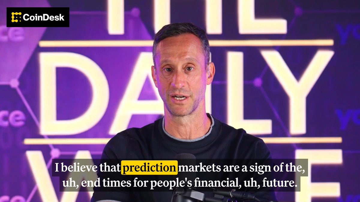 📽️ The Wolf Of All Streets: "With prediction markets and being able to trade other markets on crypto casinos, there's no reason to trade altcoins anymore."x