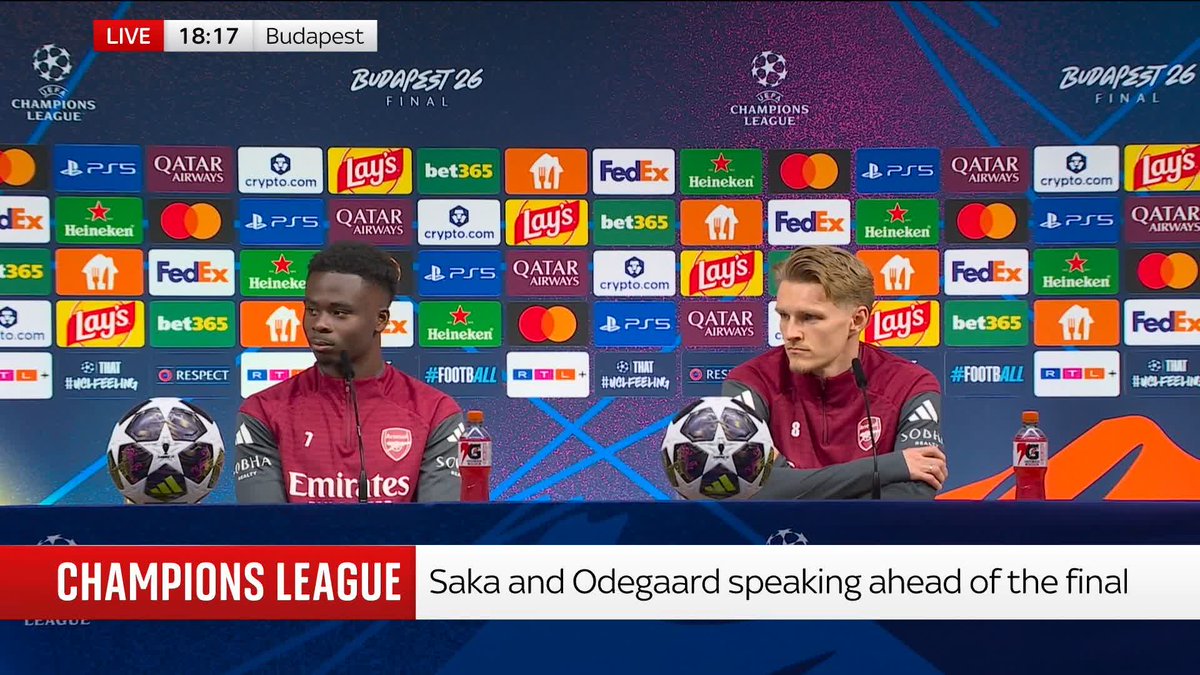 "For us, it doesn't change a lot." Arsenal captain Martin Ødegaard says despite winning the Premier League, the team's mindset is still the same going into tomorrow's UEFA Champions League final. 📺 Sky 501, Virgin 602, Freeview 233 and YouTube
