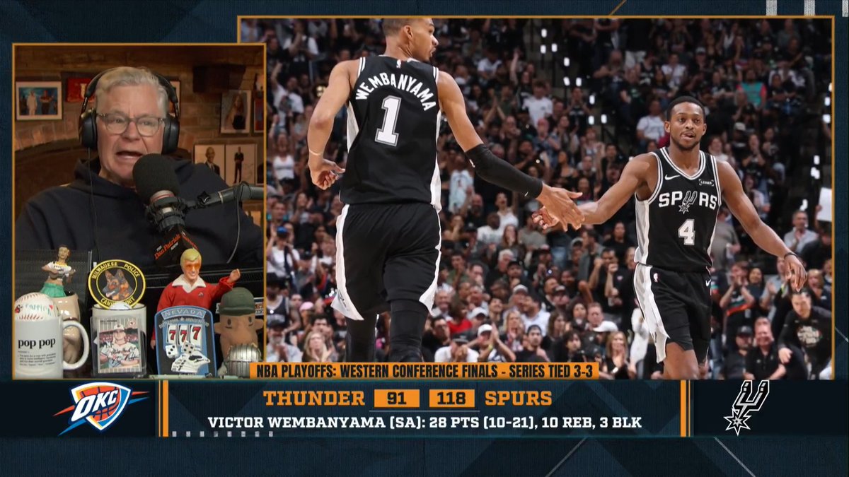"SGA shot three free throws. Is that an anomaly? Was that a market correction? I'll be curious how it's called Saturday night in Oklahoma City." – DP recaps Spurs-Thunder Game 6.