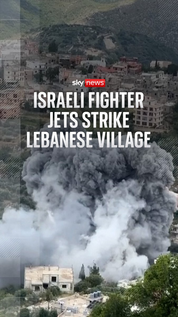 Israeli fighter jets struck the southern Lebanese village of Ain Qana shortly after issuing an evacuation warning to residents. Footage showed thick plumes of smoke rising from the village following the attack. 🔗