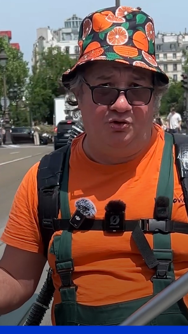 Ludovic Franceschet, l'éboueur star des réseaux sociaux, marche 24h pour ramasser le plus de mégots possible à Paris