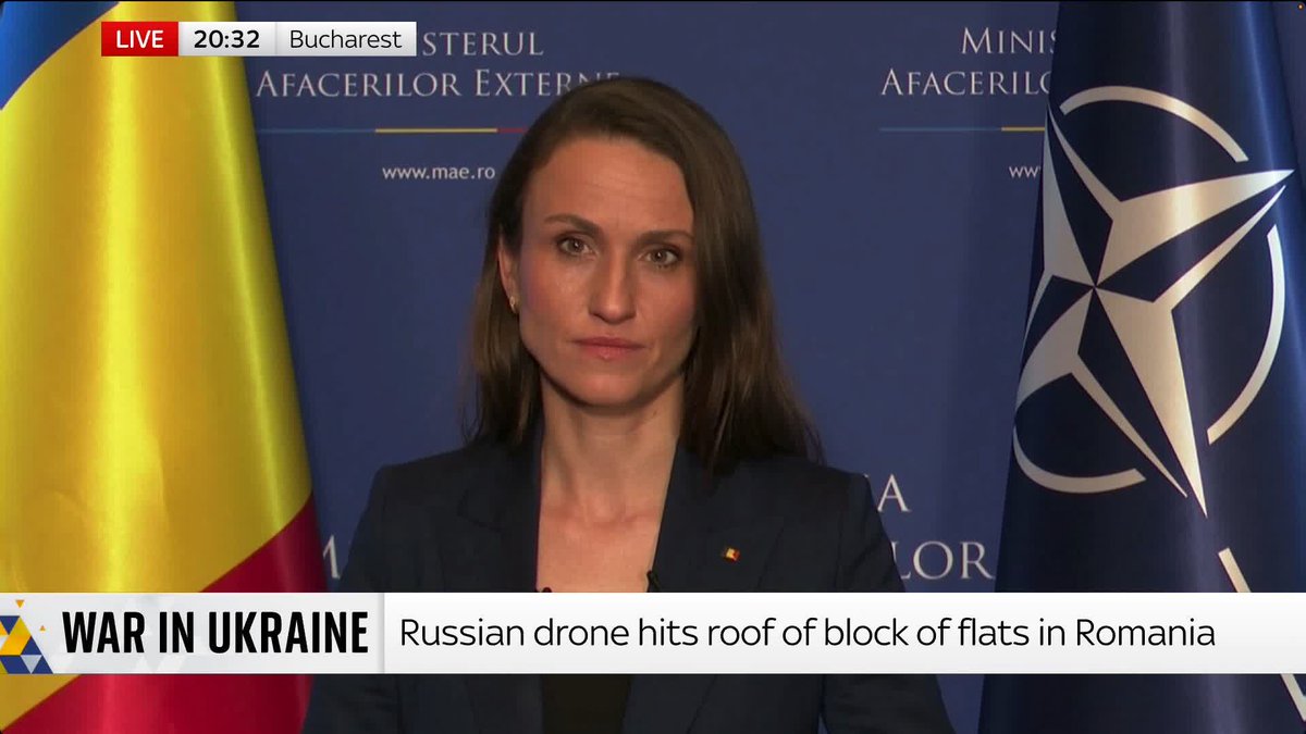 "Russia bears full responsibility." Romanian foreign affairs minister Oana-Silvia Țoiu says it is 'absolutely irresponsible' of Russia not to protect its rights as a country that isn't involved in the war in Ukraine. 📺 Sky 501, Virgin 602, Freeview 233