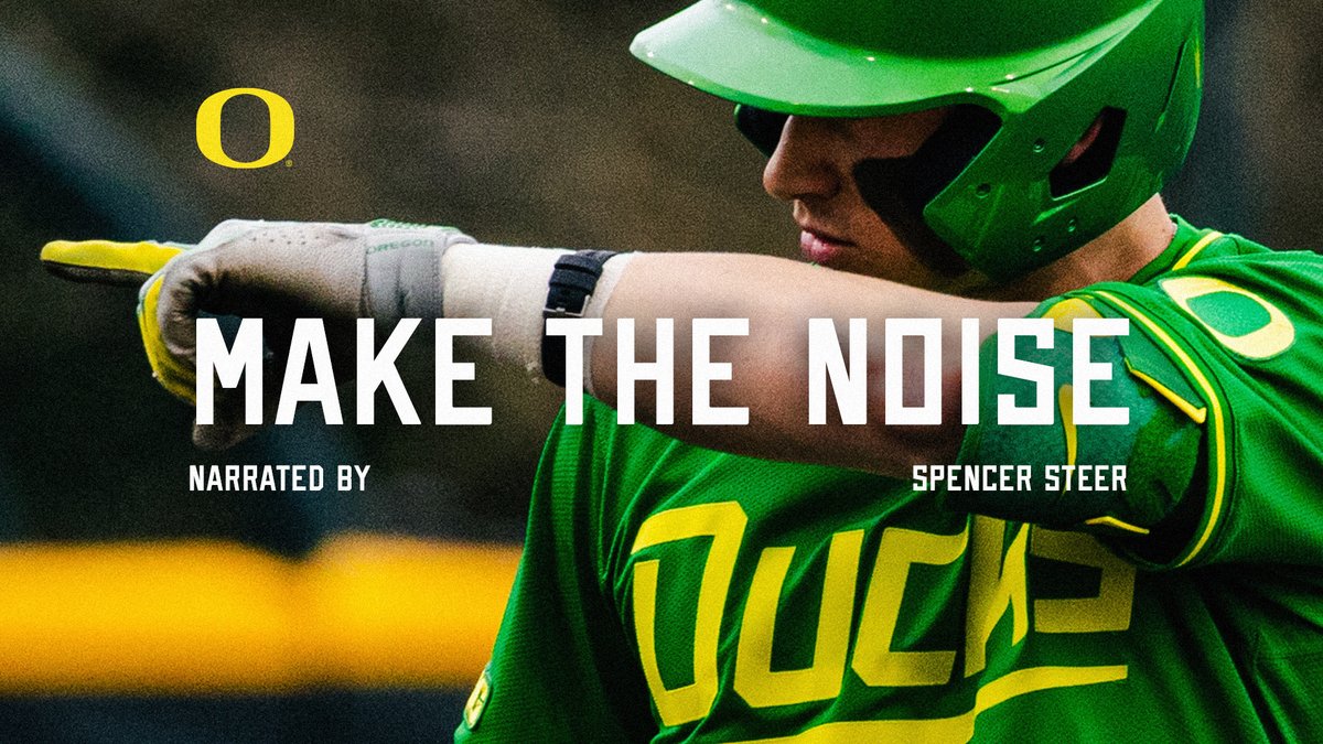 We make the noise. 🎙️ Spencer Steer Oregon Duck Baseball x #GoDucks