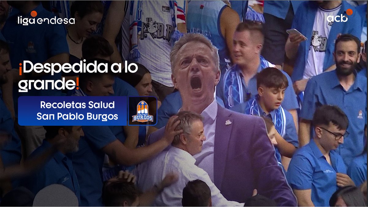 🤪 La gran fiesta de Porfirio Fisac con la afición de Recoletas Salud San Pablo Burgos ¡Así se despiden de la temporada 2025-26 en el Coliseum! ¡Así celebran la permanencia en #LigaEndesa!