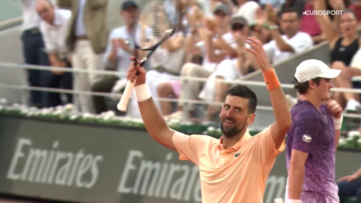 NO ES HUMANO 👽 Lo de Djokovic a sus 39 años no tiene explicación. #RolandGarros