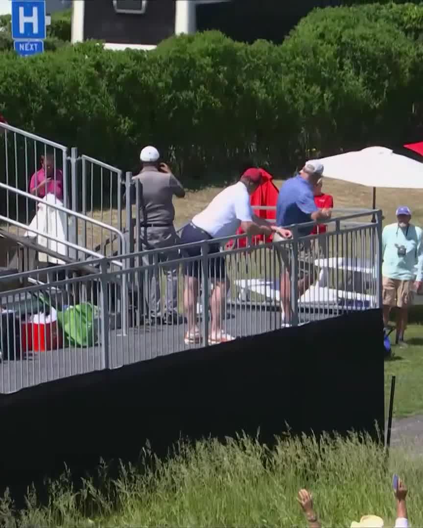 Shot of a lifetime 😱 Hailee Cooper from behind the grandstand to save par!