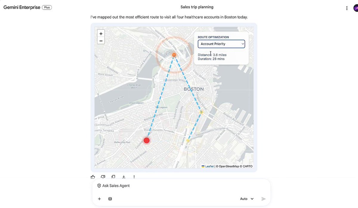 Create dynamic and interactive Agent UI experiences in the Gemini Enterprise app. With support for the Agent-to-UI protocol (A2UI), custom agents can dynamically generate rich, native UI components directly within the Gemini Enterprise app.
