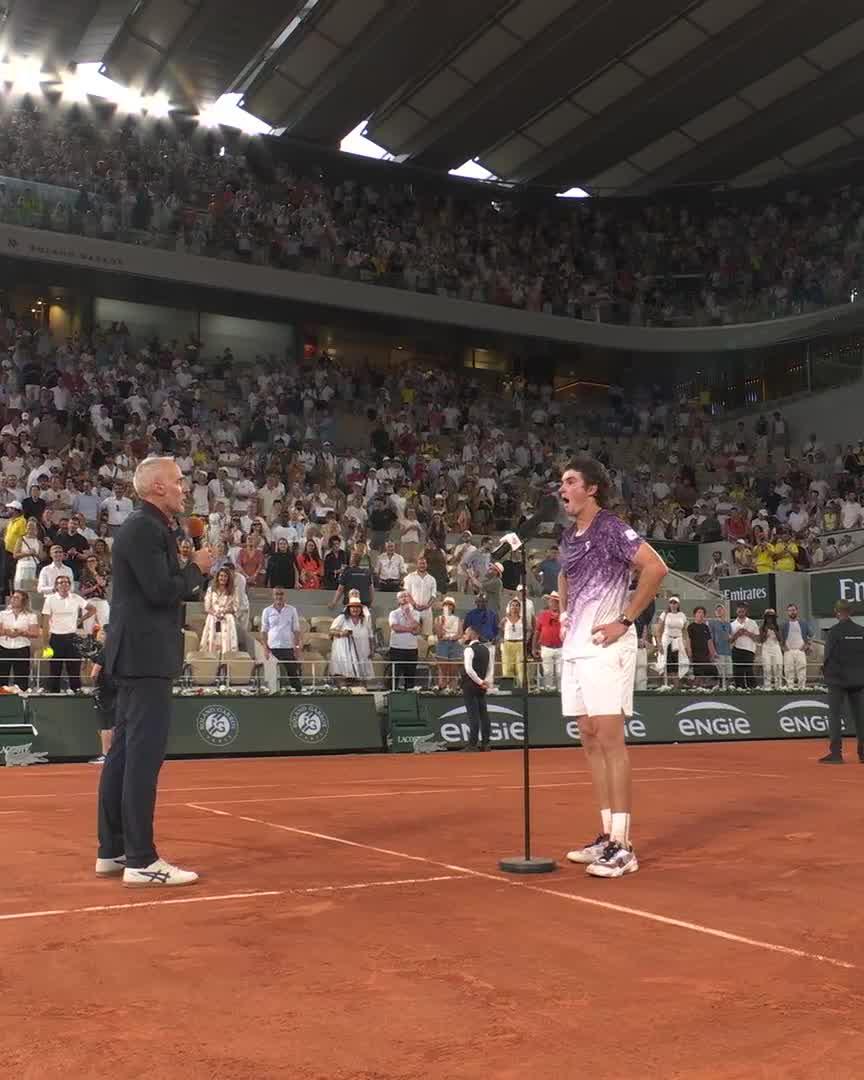 João Fonseca after beating Novak Djokovic at Roland Garros “How did you keep believing you could win this match?” João: “I actually didn’t. 😂 I just played. I just enjoyed being on court. What a pleasure it was. What an idol we have.” ❤️