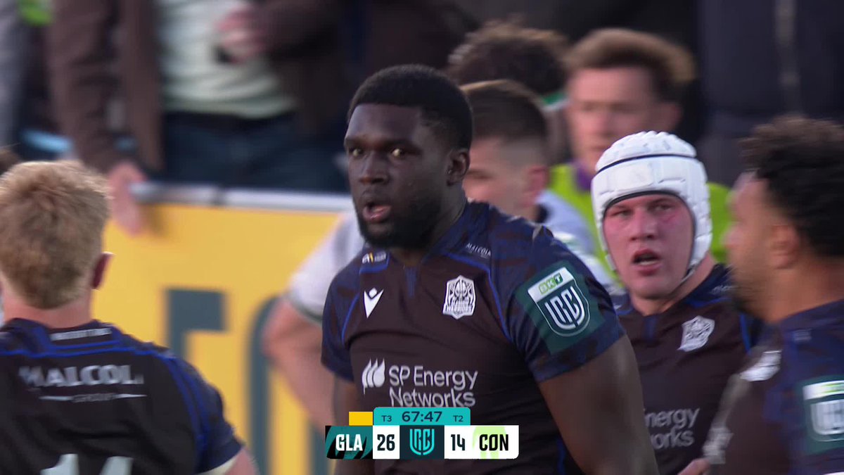 Jare Oguntibeju goes over for Glasgow Warriors' fourth try of the night ⚔️ The hosts edge closer to semi-final qualification 🔥