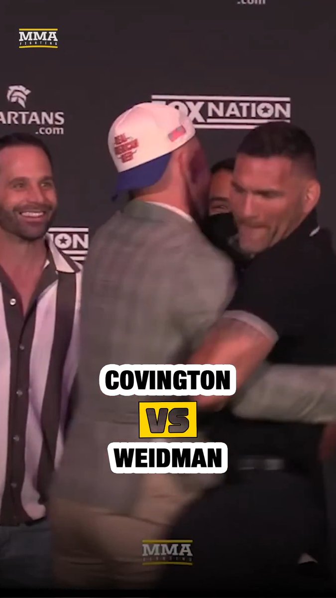 Chris Weidman teases the trip against Colby Covington during their first RAF 09 faceoff 🤼‍♂️😆