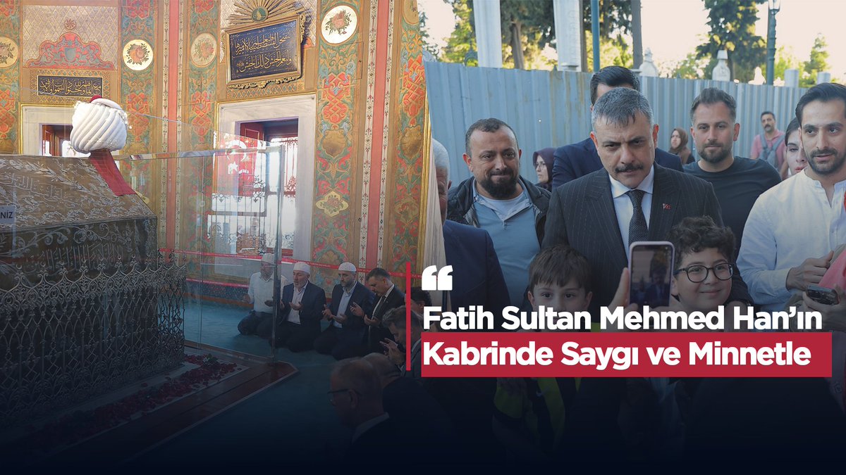 İstanbul’un fethiyle bir çağı kapatıp yeni bir çağı açarak Türk Milletini insanlık tarihine nakşeden Fatih Sultan Mehmed Han’ın türbesini ziyaret ettik. Fethin ruhunu, ecdadımızın emanetini ve milletimizin büyük yürüyüşünü bir kez daha tefekkür ettik. Ziyaretimiz sırasında kıymetli vatandaşlarımızla da bir araya gelerek hasbihâl ettik, bayramlarını tebrik ettik. Rabbim Fatih Sultan Mehmed Han’dan ve bu aziz vatan için emek vermiş tüm ecdadımızdan razı olsun. Ruhları şad, mekânları cennet olsun.