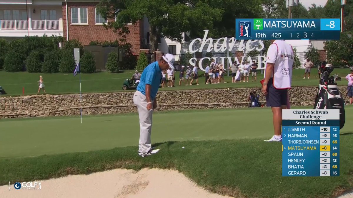 HIDEKI ONE HANDED CHIP FROM THE EDGE OF THE BUNKER. SHORT GAME WIZARD.