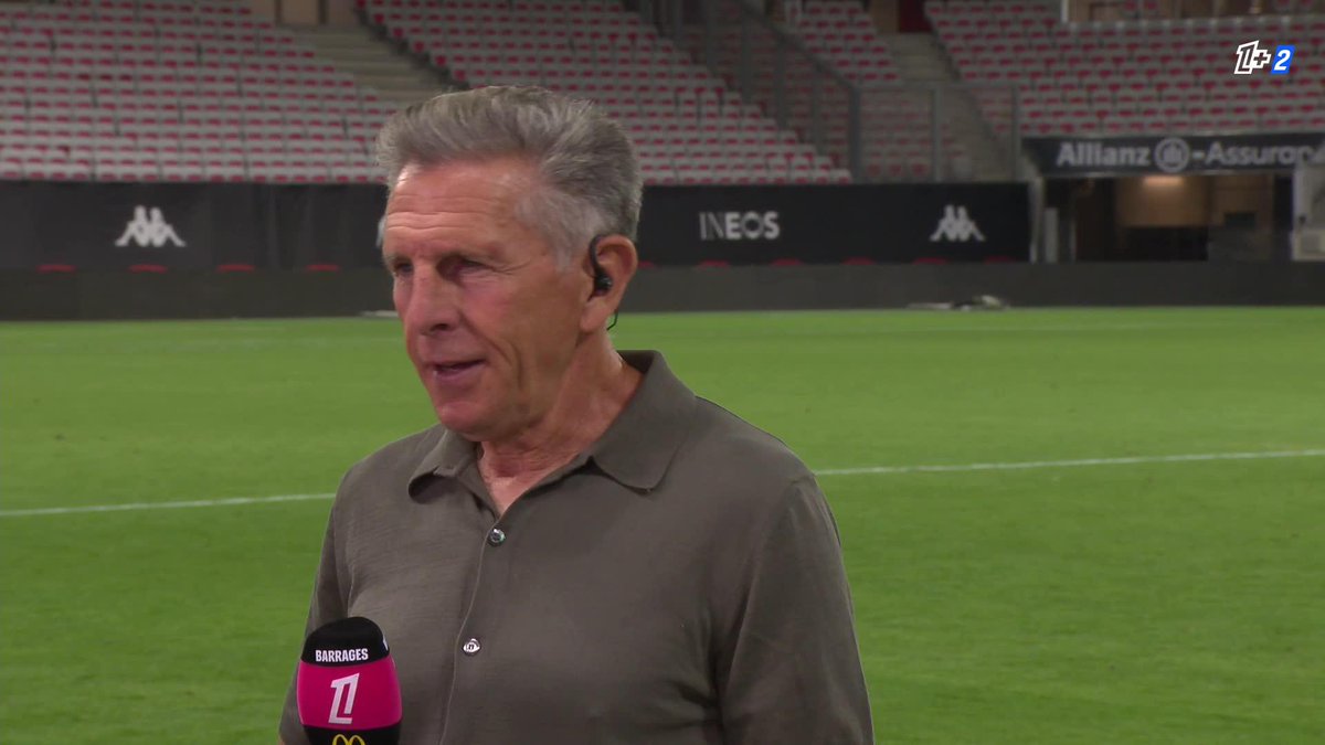 Claude Puel : "On m'a vu courir, me planter, me faire renverser." 🎙️ Le coach Niçois raconte la fin de match 🤣 #OGCNASSE
