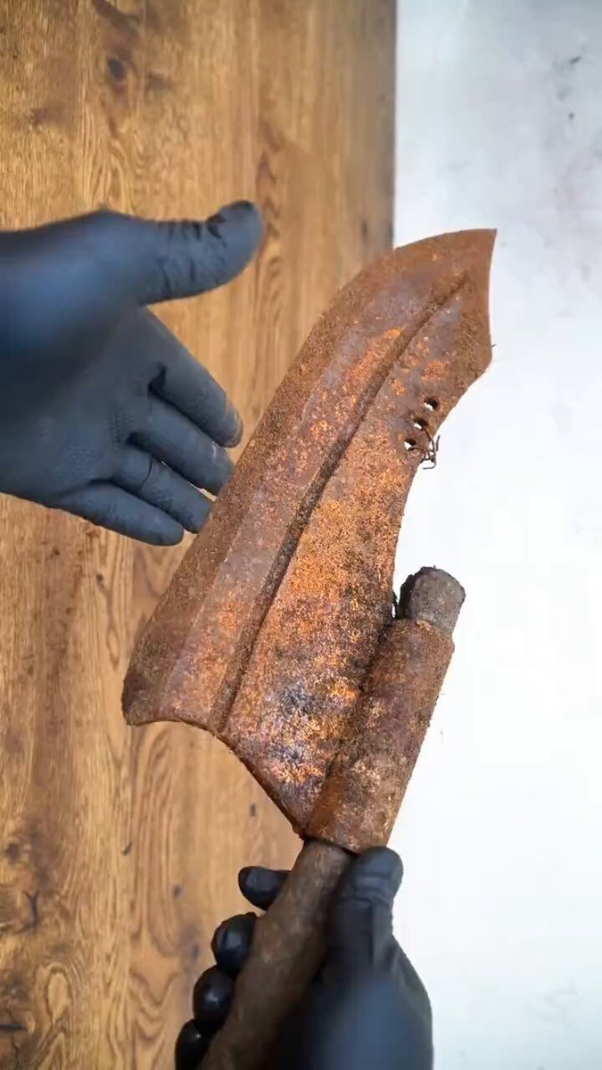 Restoration massive rusty cleaver