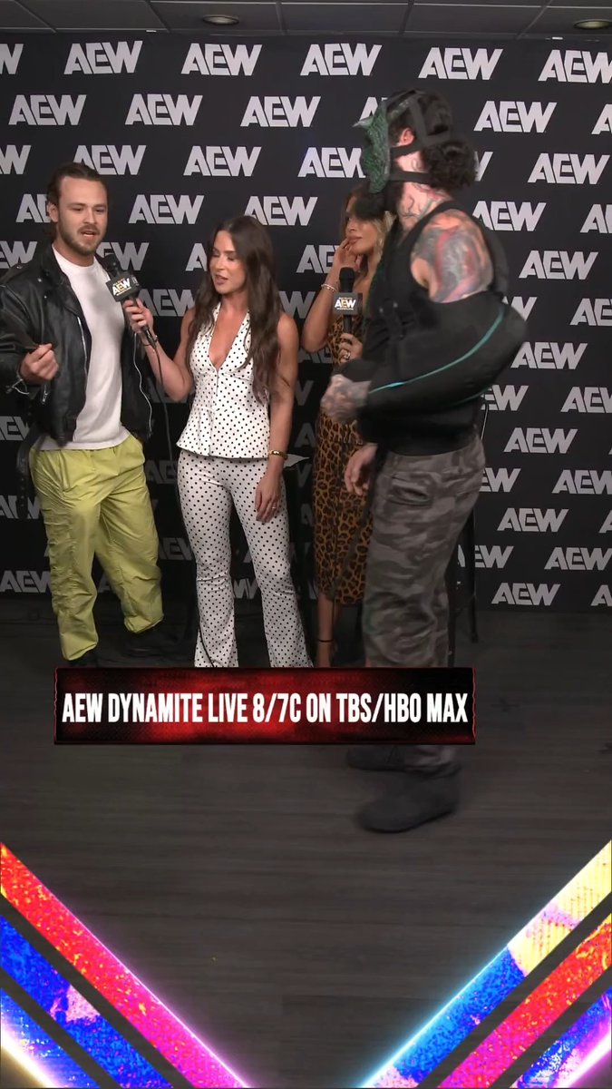 Want to know what happened after Jack Perry CRASHED HIS BUS into a golf cart... and almost Mark Davis? He and Luchasaurus joined Arkady Aura and Lexy Nair to explain how they almost didn't make it to #AEWDynamite when we were LIVE with #AEWAdvance!