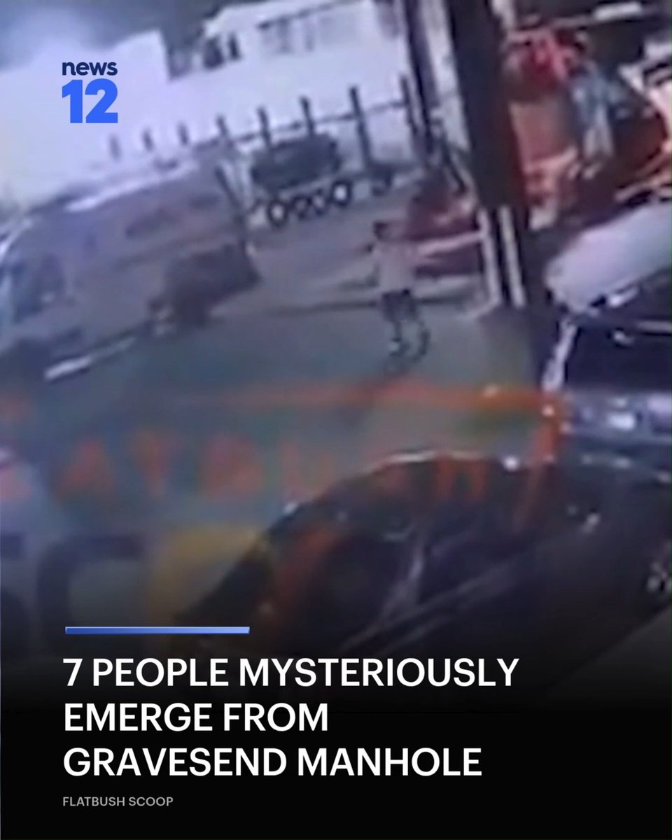 MYSTERY UNDERGROUND: Surveillance video shows a group of around seven people mysteriously emerging from the sewer system in Gravesend. - #News12 #Brooklyn