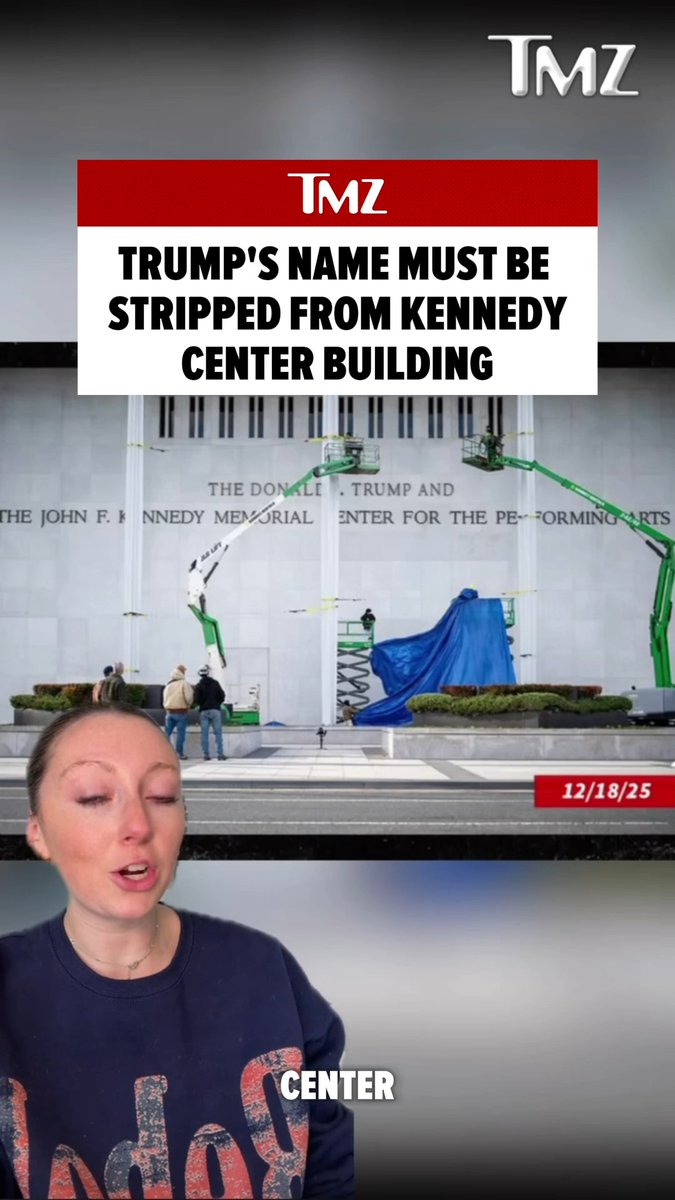 🚨 President Trump's name is getting removed from the Kennedy Center due to a new ruling from a federal judge.